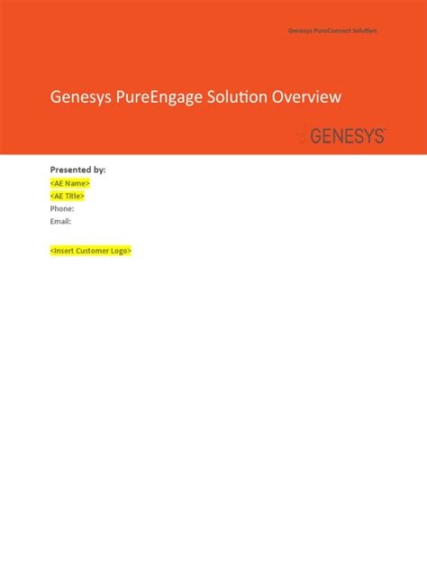 genesys pureengage|PureSuccess Guide for PureEngage Manual .